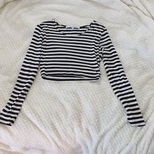 Striped Cropped Long Sleeve